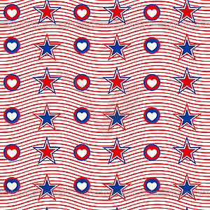 American seamless pattern - vector clipart