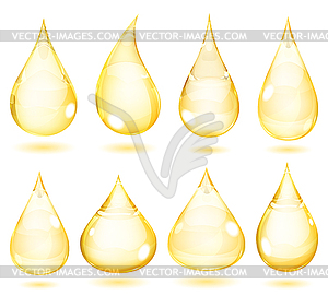 Opaque yellow drops - vector clipart