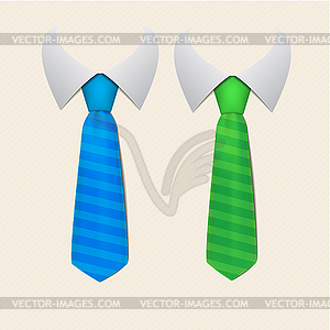 Two stripped tie - vector clip art