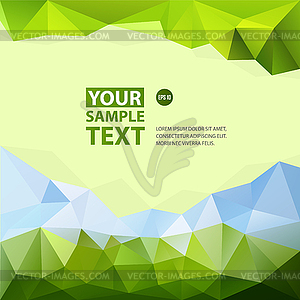Frame of triangle abstract background with text - vector image