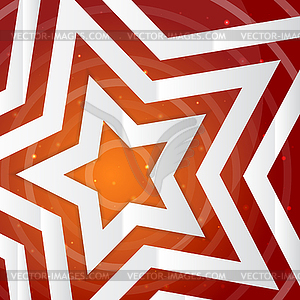 Paper star on yellow power background. f - vector image