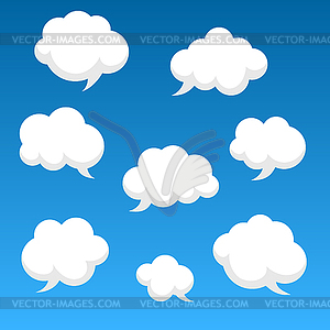 Flat speech clouds for you design - vector clip art