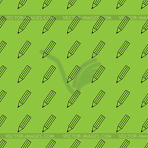 Flat pencil seamless pattern - vector image