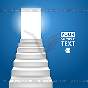 Staircase to up, conceptual background to - vector image