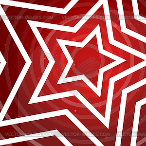 Paper star on red power background. for - vector clipart