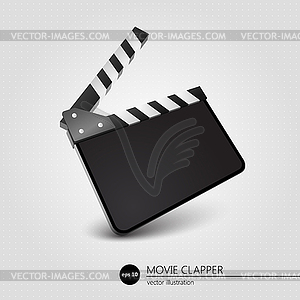 Clapper board blank movie production - vector clip art