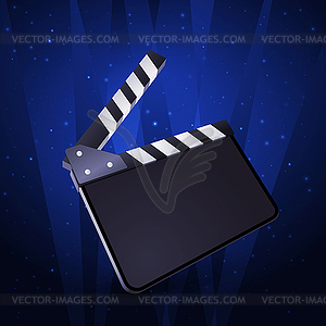 Clapper board blank movie production - vector clipart