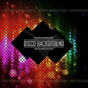 Colorful disco lighten background. Magic effect, - vector clip art