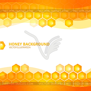 Honeycomb with honey.  - vector clipart