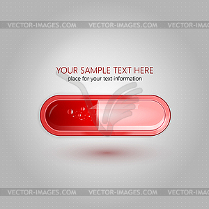 Container of nuclear energy in red color and - vector image