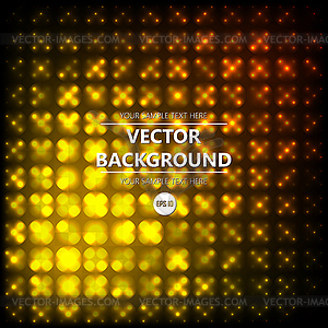 Yellow disco abstraction, background - vector image