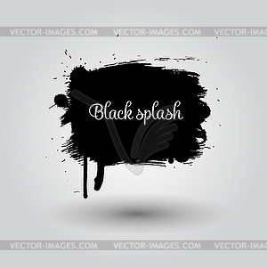 Black grunge space element - vector clip art