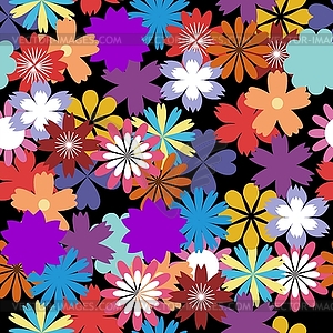 Seamless flower background - vector clipart