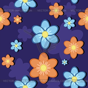 Seamless background with flowers - vector clipart / vector image
