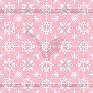 White lace on pink background - vector clip art