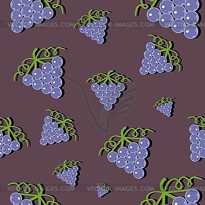 Background with grape - vector image