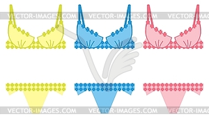 Lingerie on white background - vector image