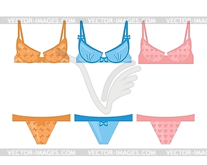 Lingerie on white background - vector clip art