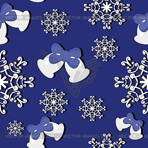 Seamless New Year and Christmas background - vector clip art