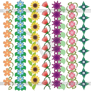 Flower ornaments on white - vector clipart