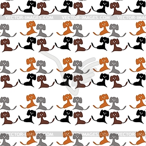 Seamless background with dogs - vector clip art