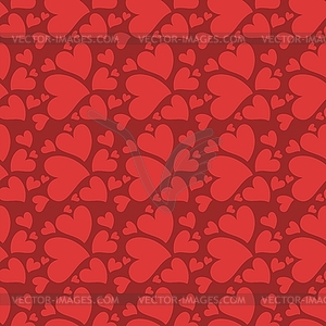 Seamless background with hearts - vector image