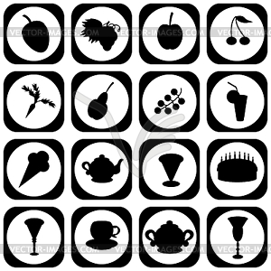 Set with different icons - vector clipart