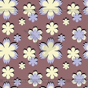Seamless background with flowers - vector image