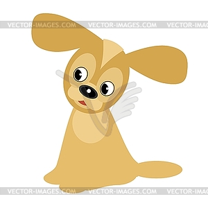 Nice little dog on white background - vector image