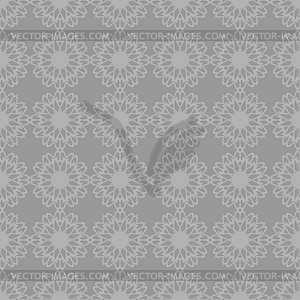 Decor background with flowers seamless - vector image