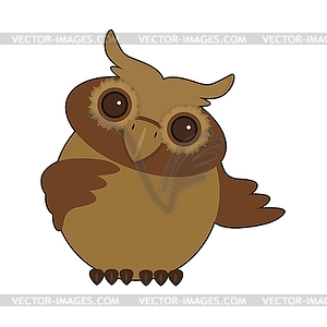 Nice owl inviting on white - vector clip art