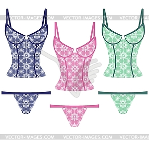 Lingerie on white background - vector clipart