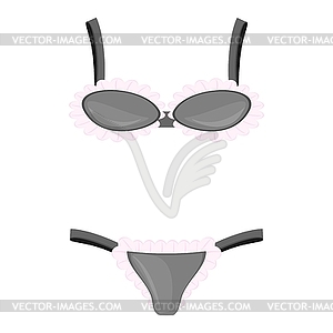 Lingerie on white background - vector clip art