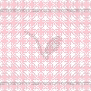 White lace on pink seamless background - vector clip art