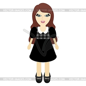 Nice girl on white - vector image