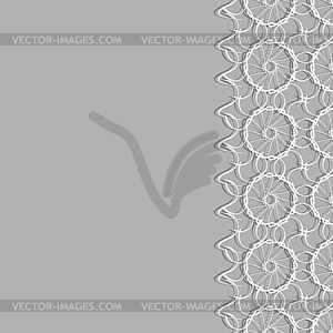 Decor background with lace element - vector clipart