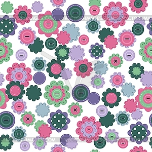 Seamless background with scrap booking objects - vector clipart