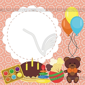 Frame wtih children objects - vector clip art