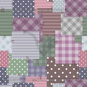 Patchwork background with different patterns - vector clipart / vector image