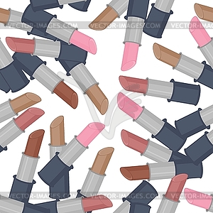 Seamless background with lipsticks - vector clip art