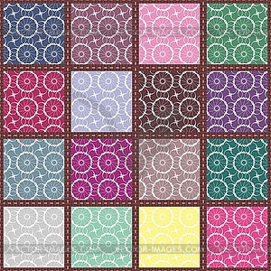 Seamless background with patchwork - vector EPS clipart