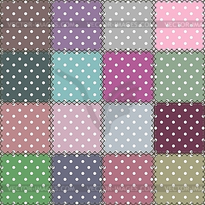 Patchwork background with different patterns - vector image