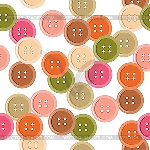 Seamless pattern with buttons - vector clip art