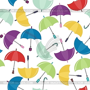 Seamless background with umbrellas - vector clipart