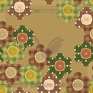 Seamless pattern with flowers - vector clipart