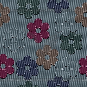 Seamless denim background - vector image
