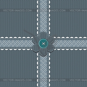 Декор джинсовой фон с кружевами - векторизованный клипарт