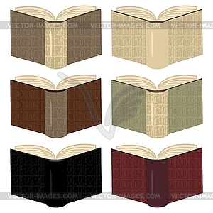 Books in leather covers  - vector image