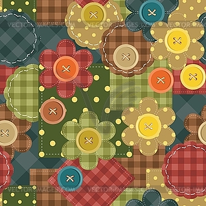 Seamless patchwork background - color vector clipart