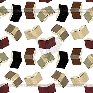 Seamless background with books - royalty-free vector clipart